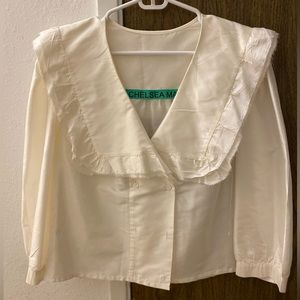 Chelsea Mak Vienna Blouse worm once Size S